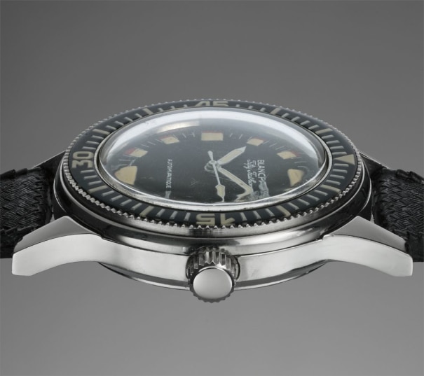 A rare and attractive stainless steel wristwatch with revolving bezel, made for the Polish Military